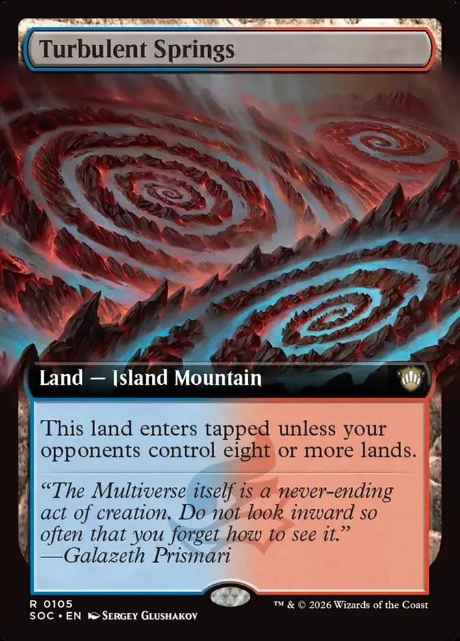 2026 Secrets of Strixhaven Commander Turbulent Springs rare #105 rare card image