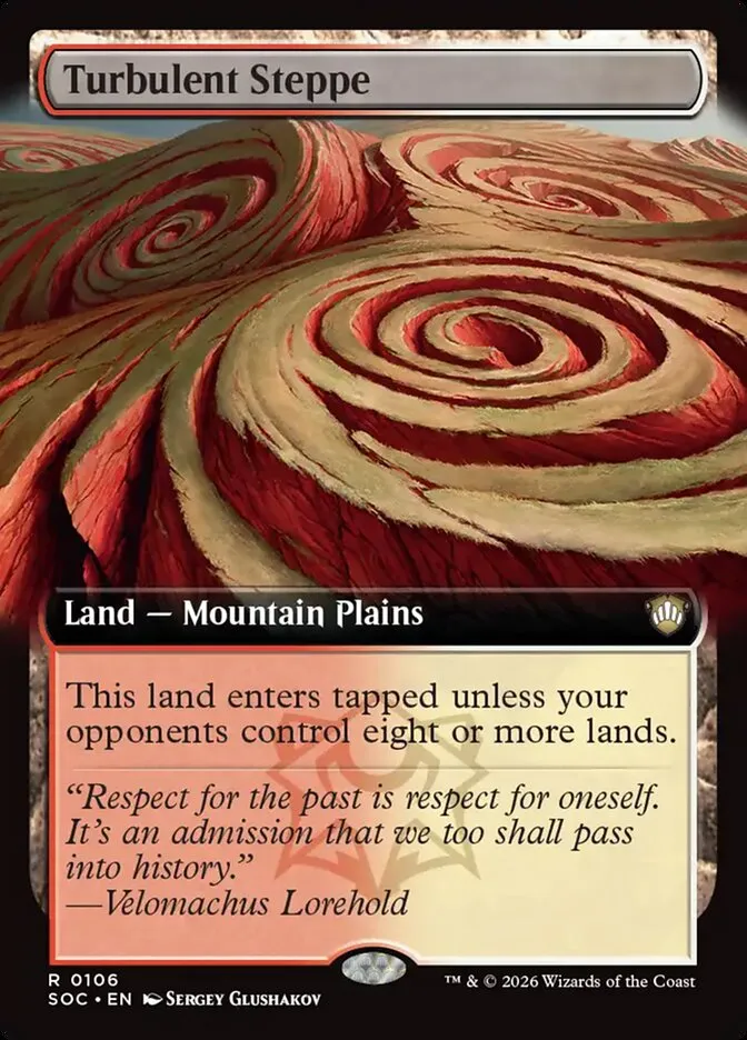 2026 Secrets of Strixhaven Commander Turbulent Steppe rare #106 rare card image
