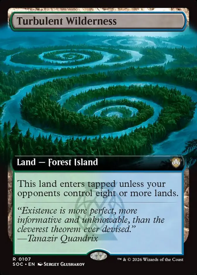 2026 Secrets of Strixhaven Commander Turbulent Wilderness rare #107 rare card image
