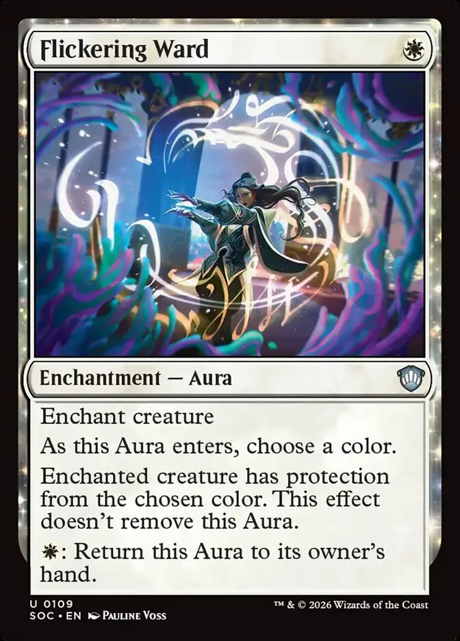 2026 Secrets of Strixhaven Commander Flickering Ward uncommon #109 uncommon card image