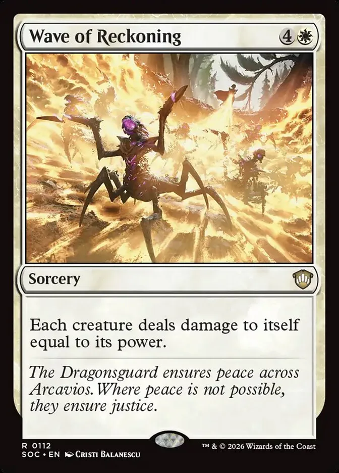 2026 Secrets of Strixhaven Commander Wave of Reckoning #112 rare card image
