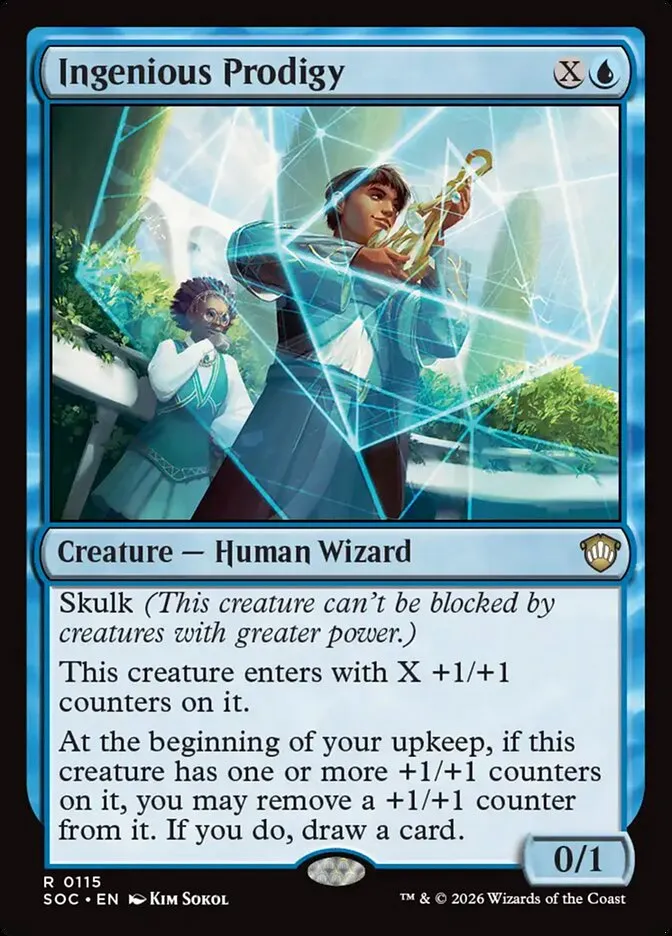 2026 Secrets of Strixhaven Commander Ingenious Prodigy #115 rare card image