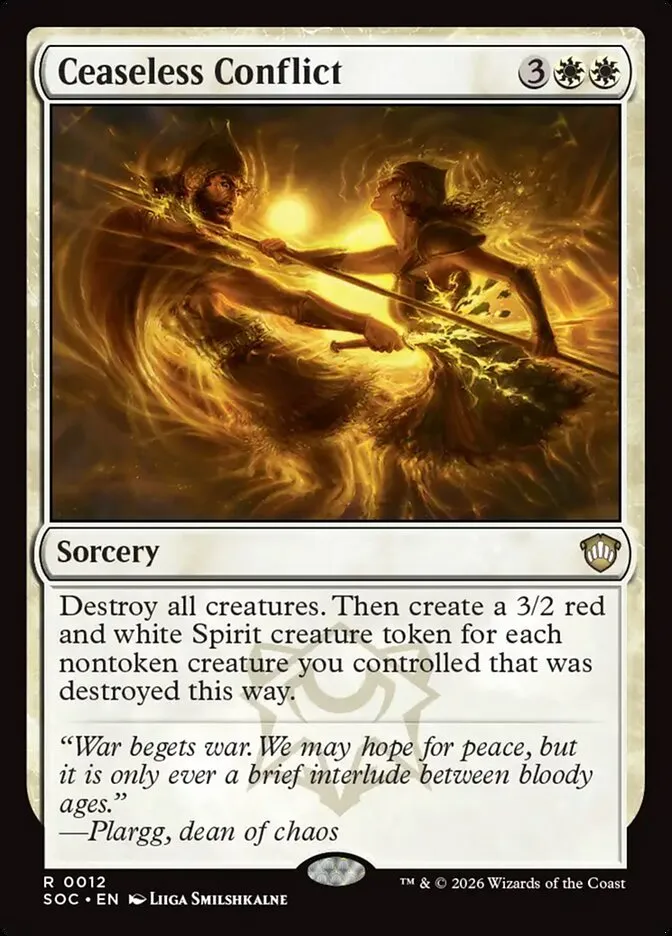 2026 Secrets of Strixhaven Commander Ceaseless Conflict rare #12 rare card image