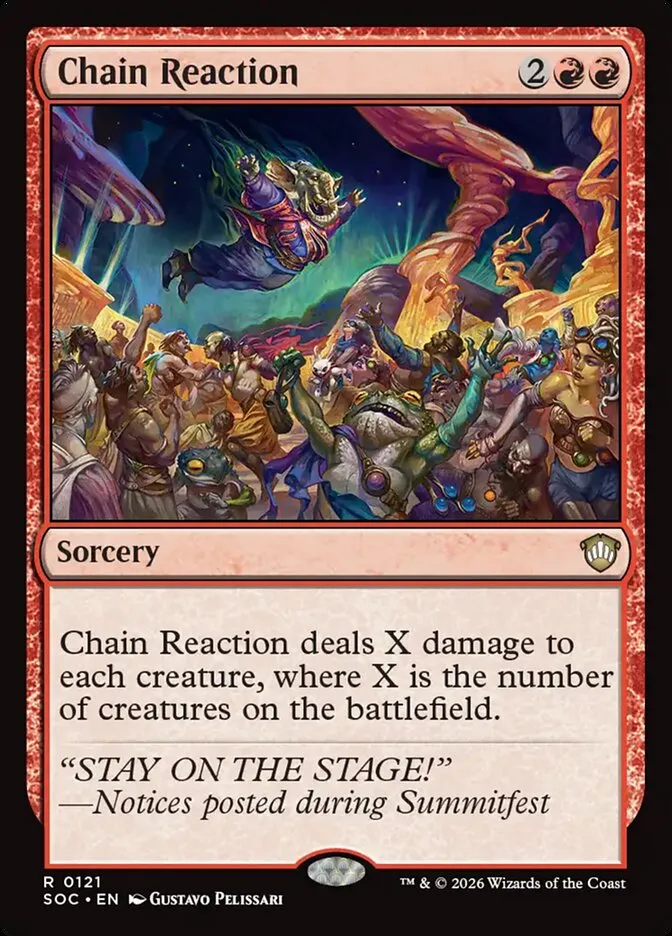 2026 Secrets of Strixhaven Commander Chain Reaction #121 rare card image