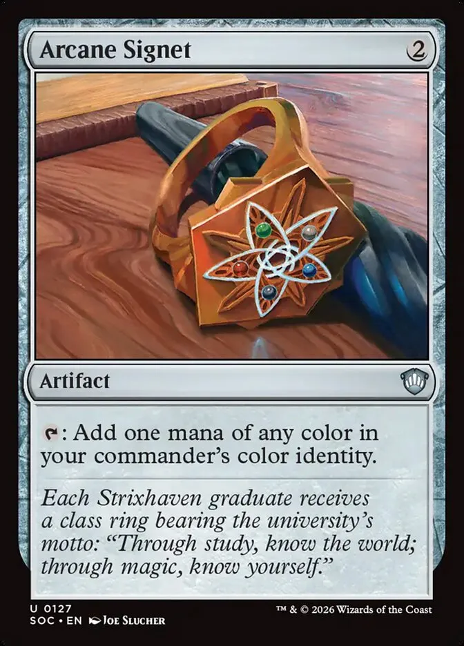 2026 Secrets of Strixhaven Commander Arcane Signet uncommon #127 uncommon card image