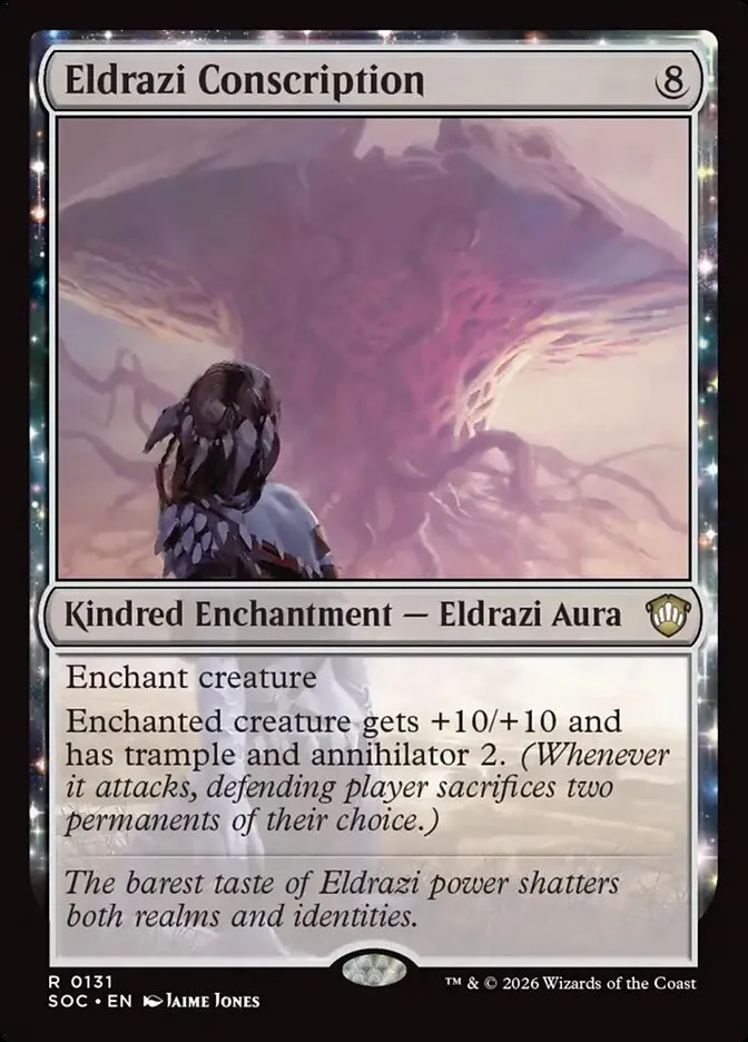 2026 Secrets of Strixhaven Commander Eldrazi Conscription #131 rare card image