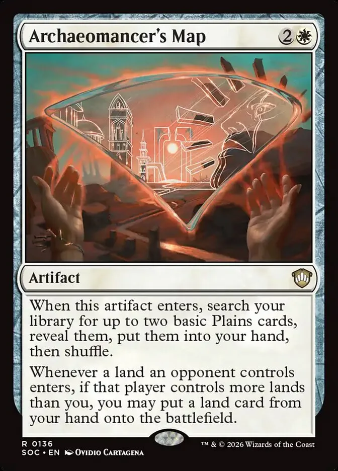 2026 Secrets of Strixhaven Commander Archaeomancer's Map #136 rare card image