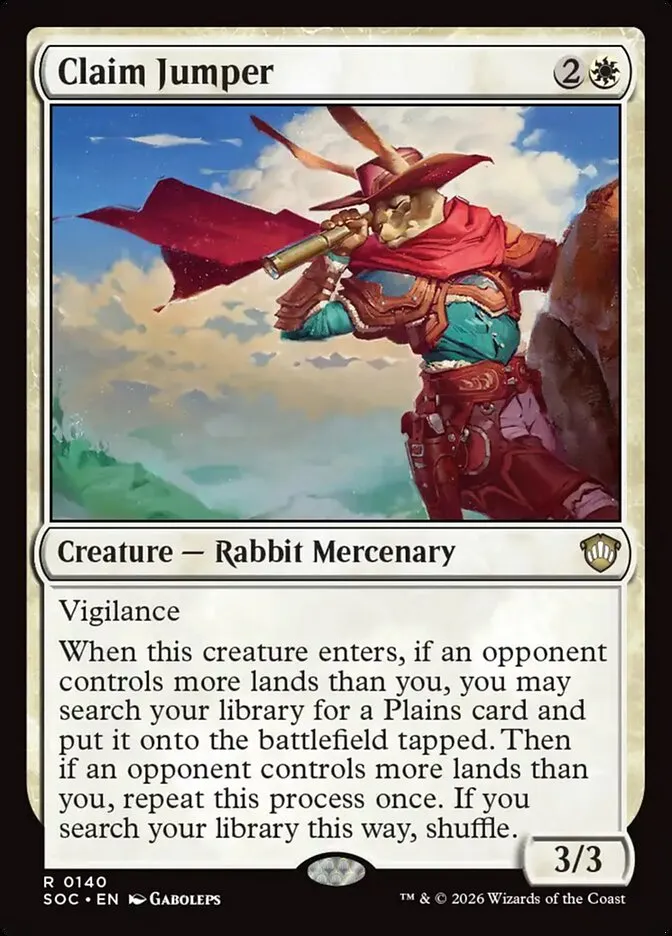2026 Secrets of Strixhaven Commander Claim Jumper #140 rare card image