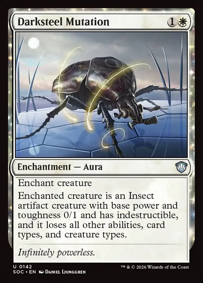 2026 Secrets of Strixhaven Commander Darksteel Mutation uncommon #142 uncommon card image
