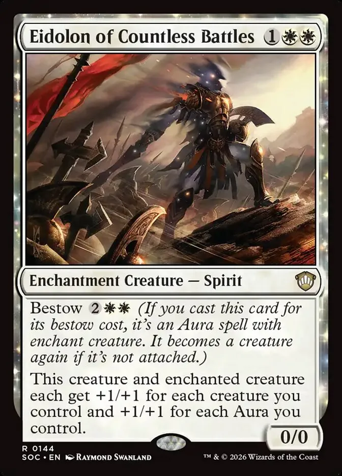 2026 Secrets of Strixhaven Commander Eidolon of Countless Battles #144 rare card image