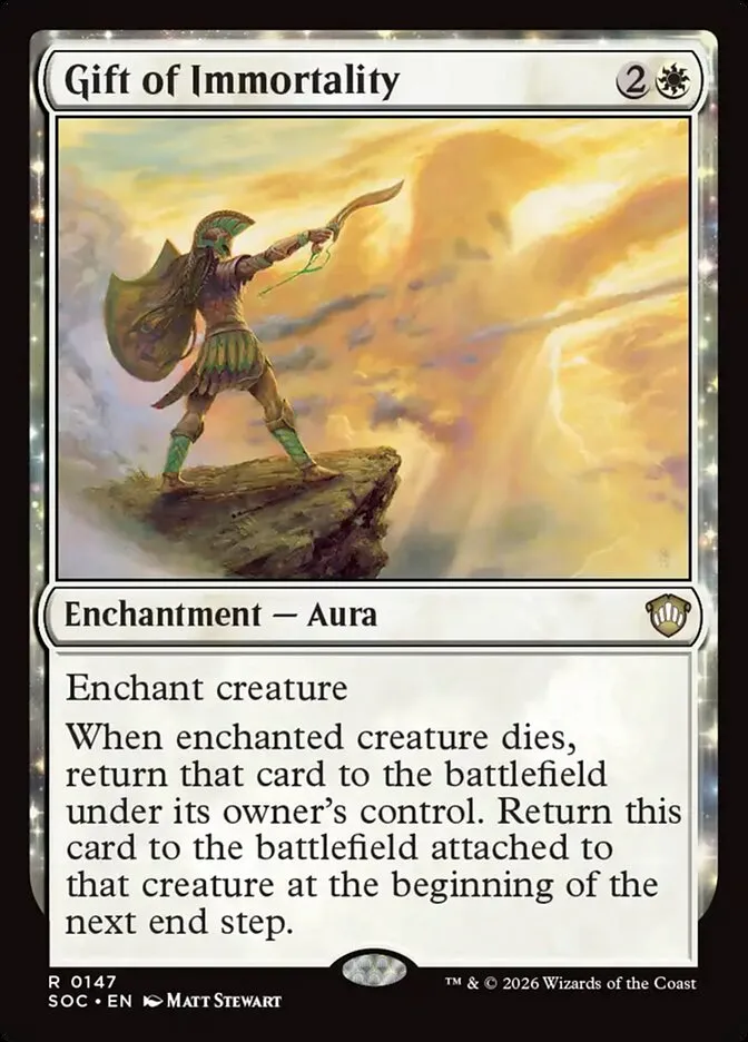 2026 Secrets of Strixhaven Commander Gift of Immortality #147 rare card image