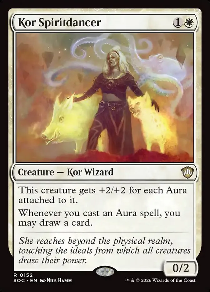 2026 Secrets of Strixhaven Commander Kor Spiritdancer #152 rare card image