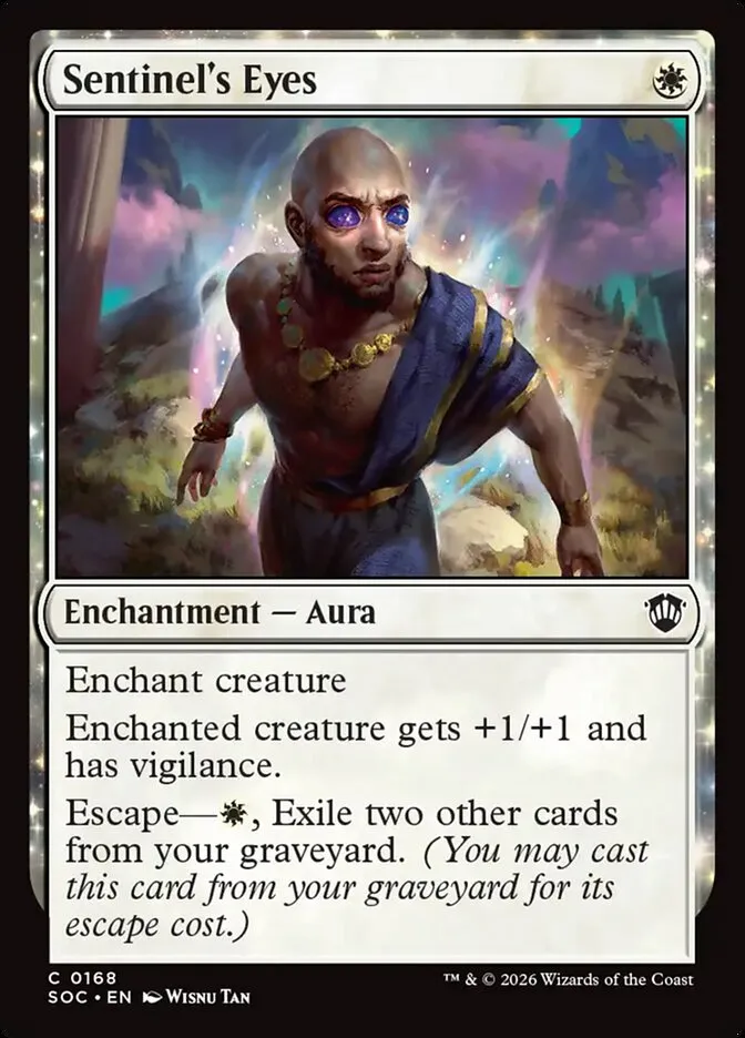 2026 Secrets of Strixhaven Commander Sentinel's Eyes common #168 common card image