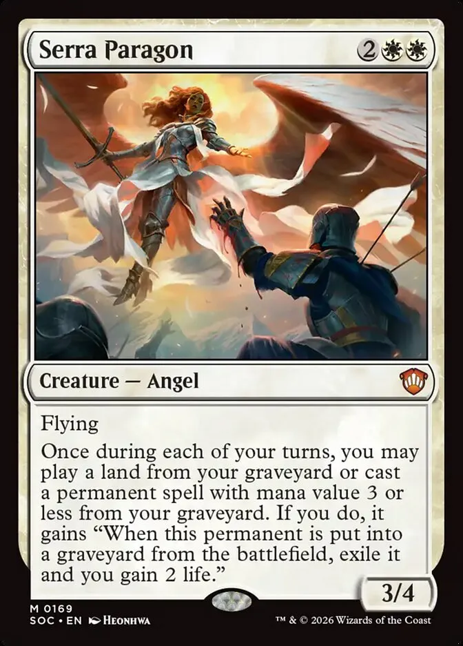2026 Secrets of Strixhaven Commander Serra Paragon mythic #169 mythic card image