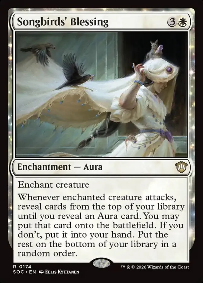 2026 Secrets of Strixhaven Commander Songbirds' Blessing #174 rare card image