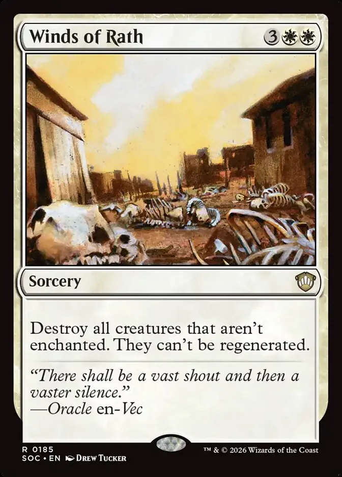 2026 Secrets of Strixhaven Commander Winds of Rath #185 rare card image