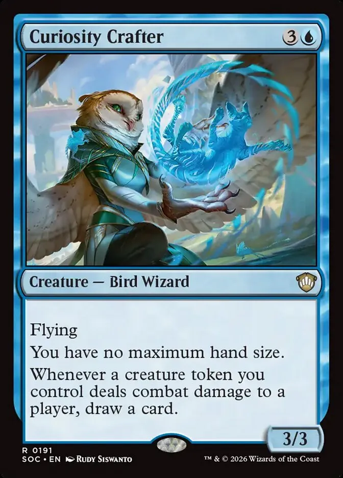 2026 Secrets of Strixhaven Commander Curiosity Crafter #191 rare card image