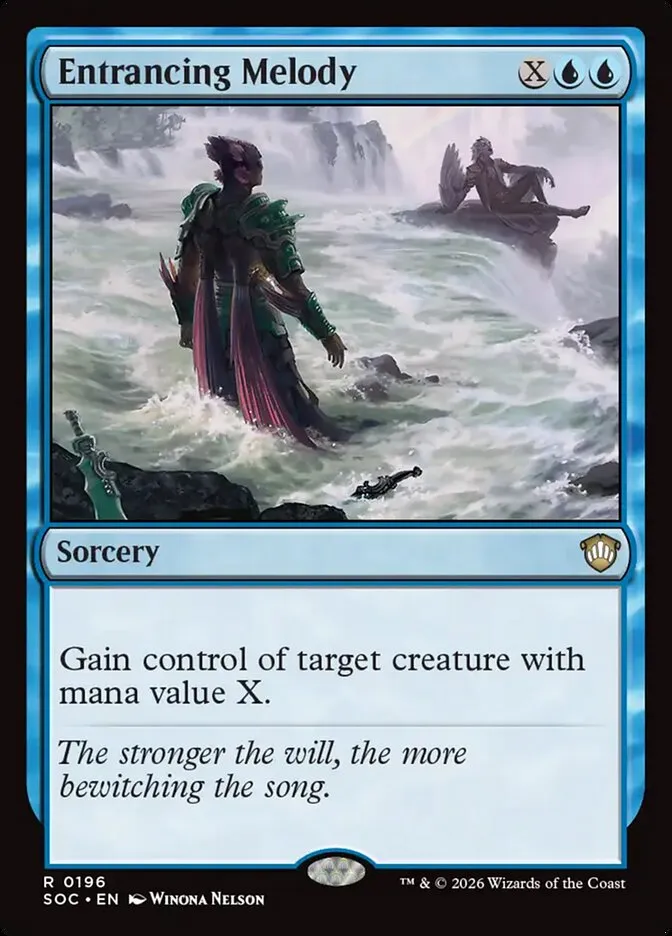 2026 Secrets of Strixhaven Commander Entrancing Melody #196 rare card image