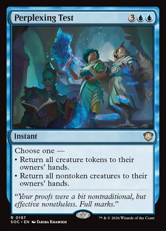 2026 Secrets of Strixhaven Commander Perplexing Test #197 rare card image