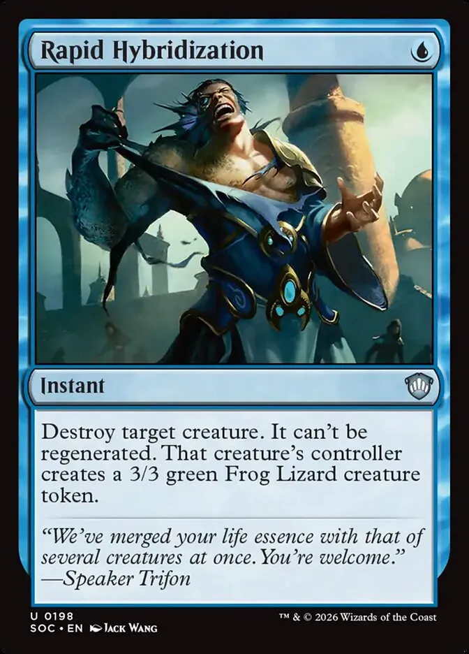 2026 Secrets of Strixhaven Commander Rapid Hybridization uncommon #198 uncommon card image