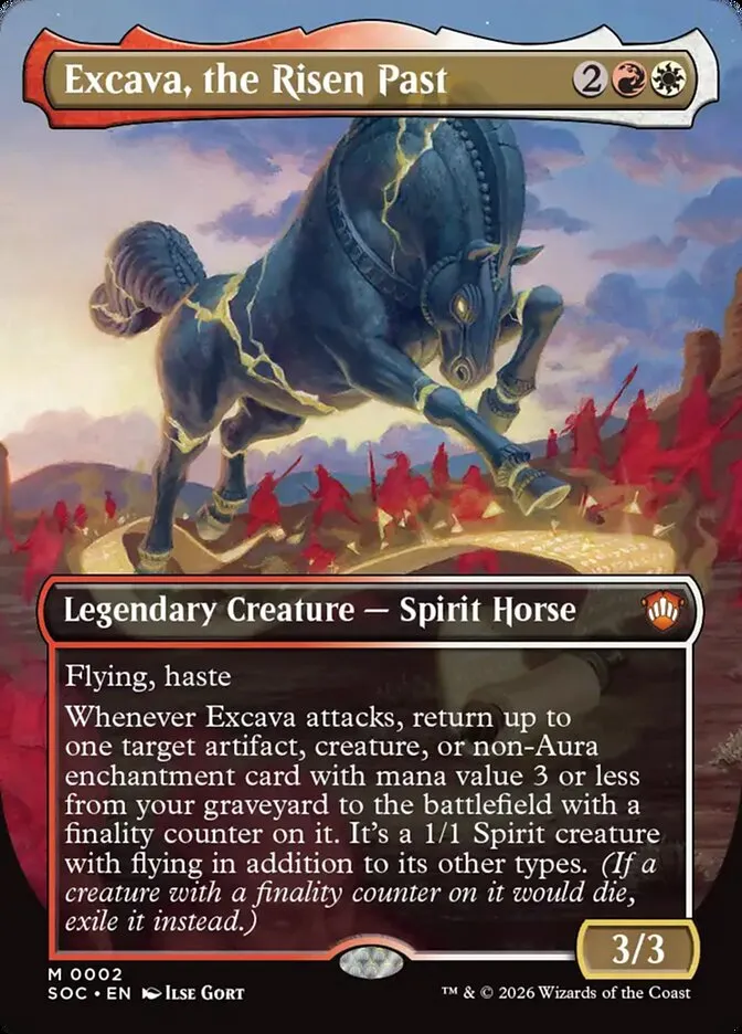 2026 Secrets of Strixhaven Commander Excava, the Risen Past mythic #2 mythic card image