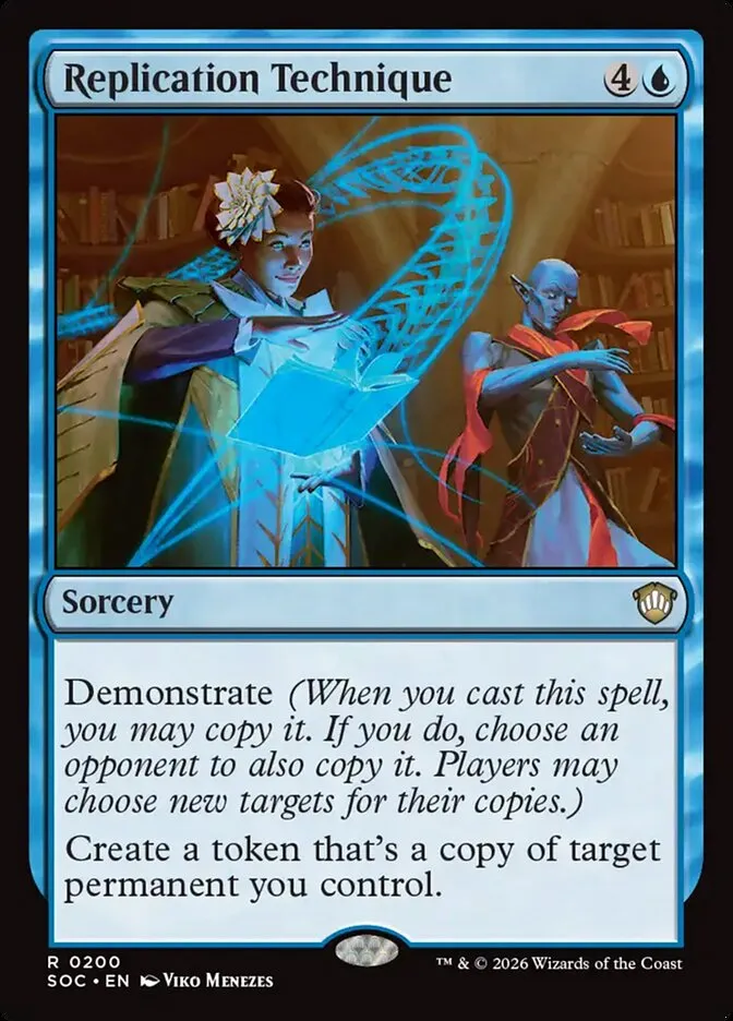 2026 Secrets of Strixhaven Commander Replication Technique rare #200 rare card image