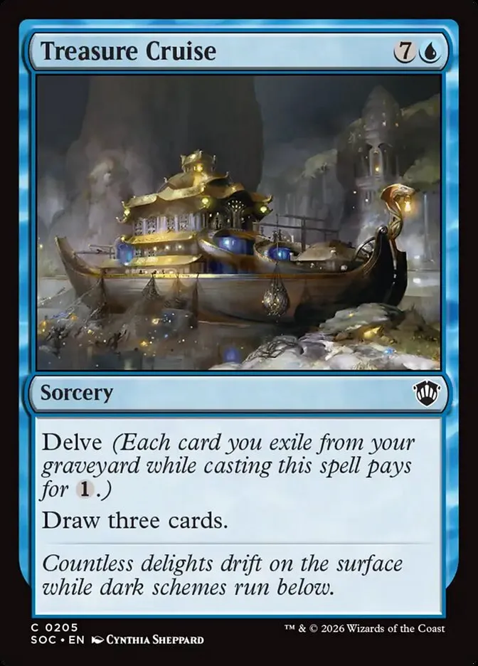 2026 Secrets of Strixhaven Commander Treasure Cruise common #205 common card image
