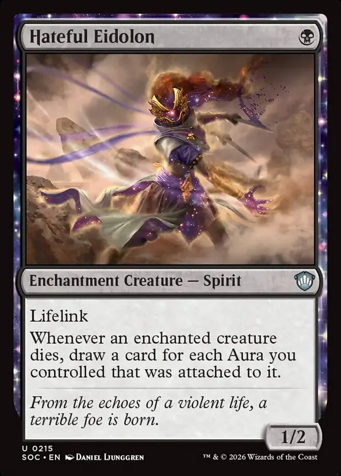 2026 Secrets of Strixhaven Commander Hateful Eidolon uncommon #215 uncommon card image