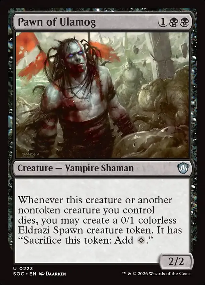 2026 Secrets of Strixhaven Commander Pawn of Ulamog uncommon #223 uncommon card image