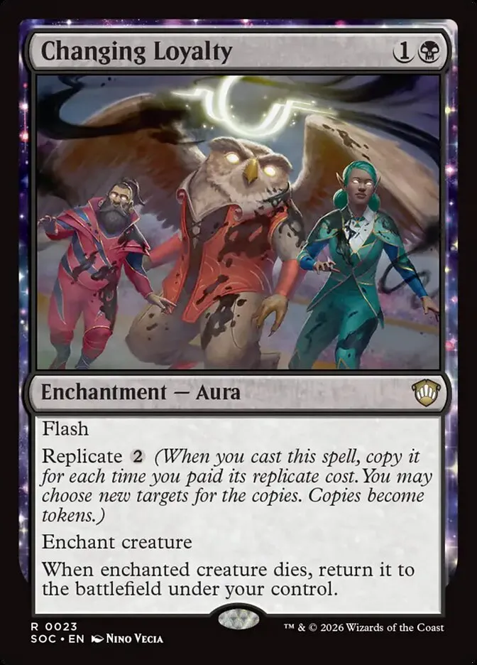 2026 Secrets of Strixhaven Commander Changing Loyalty rare #23 rare card image