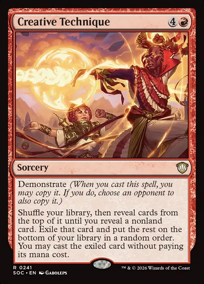 2026 Secrets of Strixhaven Commander Creative Technique #241 rare card image