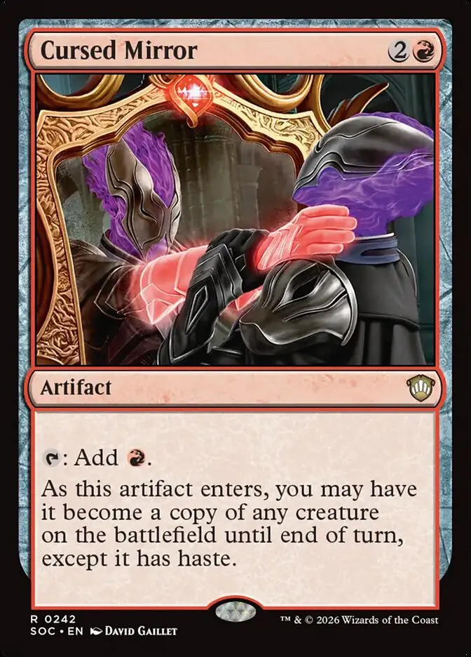2026 Secrets of Strixhaven Commander Cursed Mirror #242 rare card image