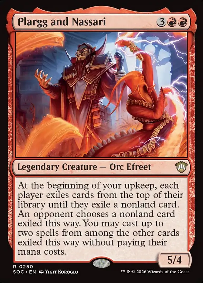 2026 Secrets of Strixhaven Commander Plargg and Nassari #250 rare card image