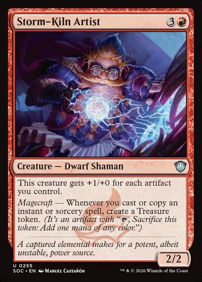 2026 Secrets of Strixhaven Commander Storm-Kiln Artist uncommon #255 uncommon card image