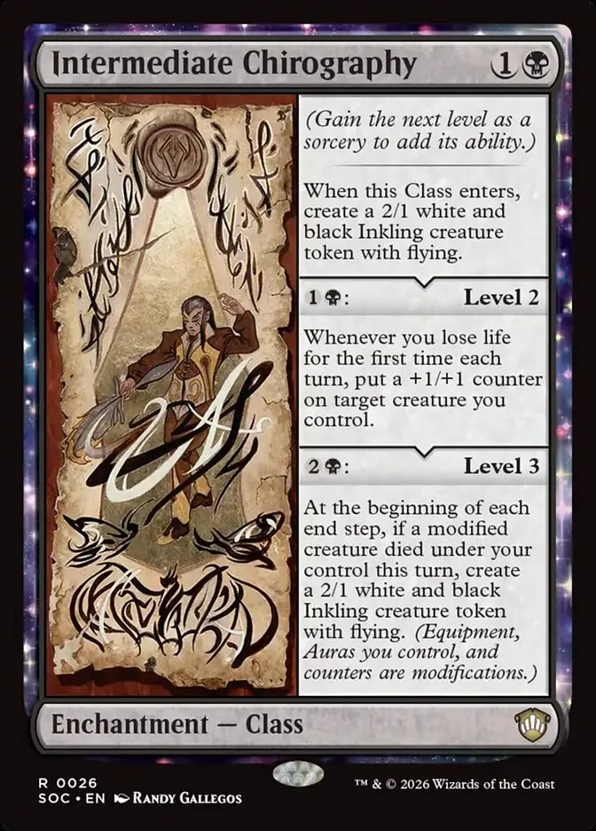 2026 Secrets of Strixhaven Commander Intermediate Chirography rare #26 rare card image