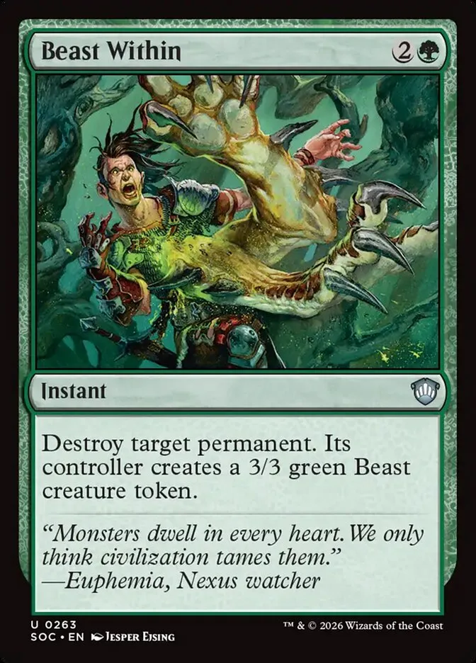 2026 Secrets of Strixhaven Commander Beast Within uncommon #263 uncommon card image