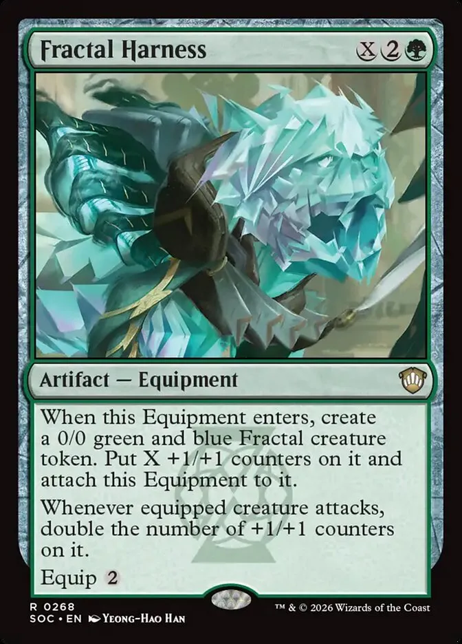 2026 Secrets of Strixhaven Commander Fractal Harness #268 rare card image