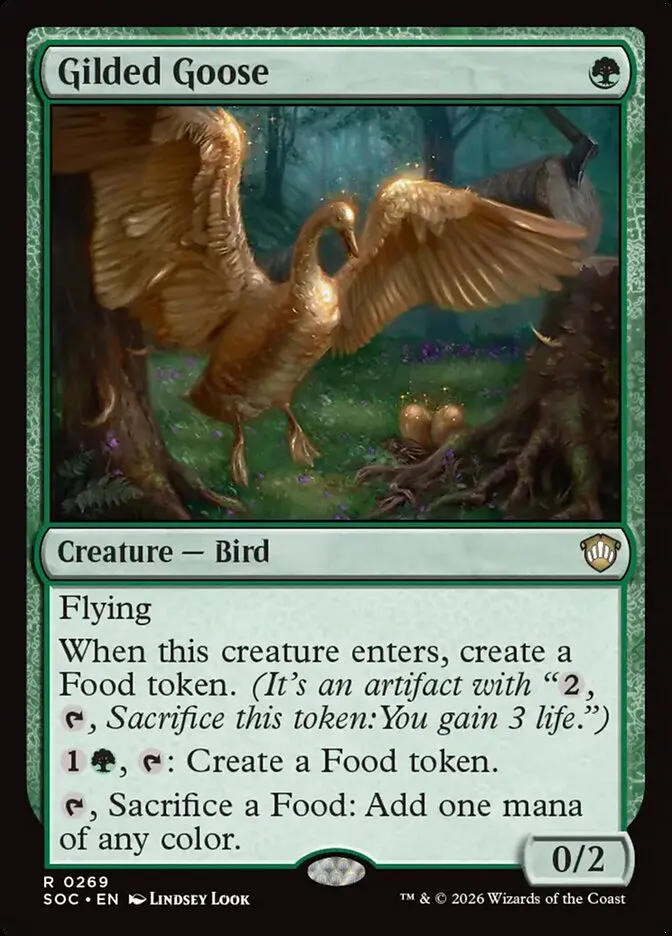 2026 Secrets of Strixhaven Commander Gilded Goose #269 rare card image