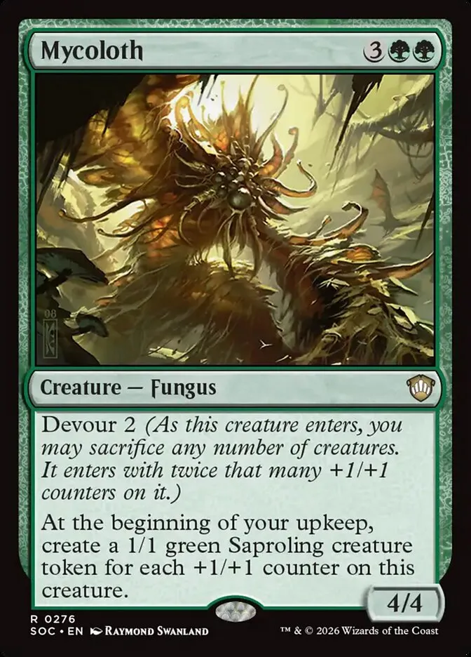 2026 Secrets of Strixhaven Commander Mycoloth #276 rare card image