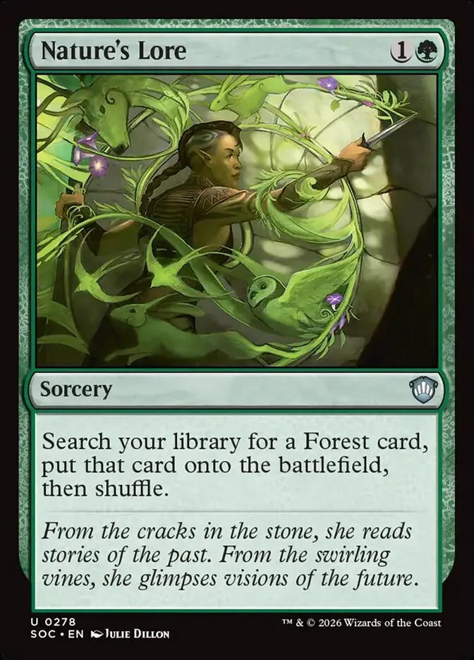 2026 Secrets of Strixhaven Commander Nature's Lore uncommon #278 uncommon card image