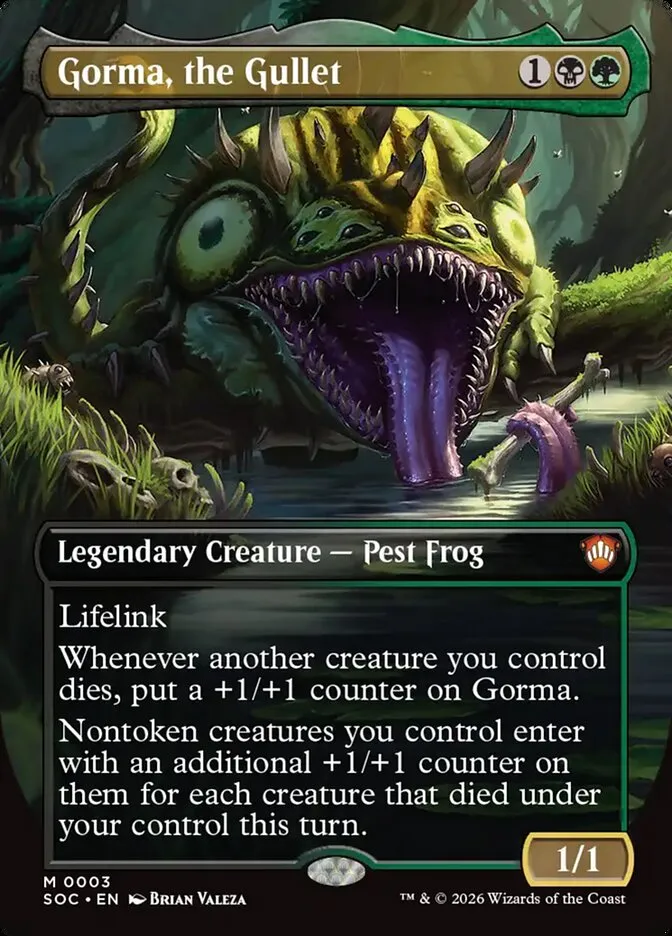 2026 Secrets of Strixhaven Commander Gorma, the Gullet mythic #3 mythic card image