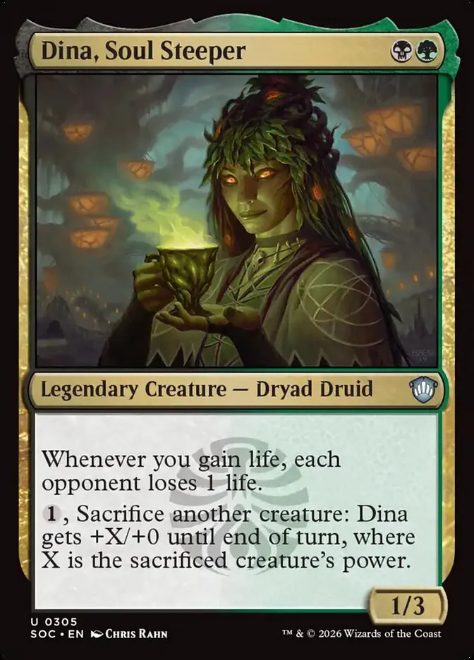 2026 Secrets of Strixhaven Commander Dina, Soul Steeper uncommon #305 uncommon card image