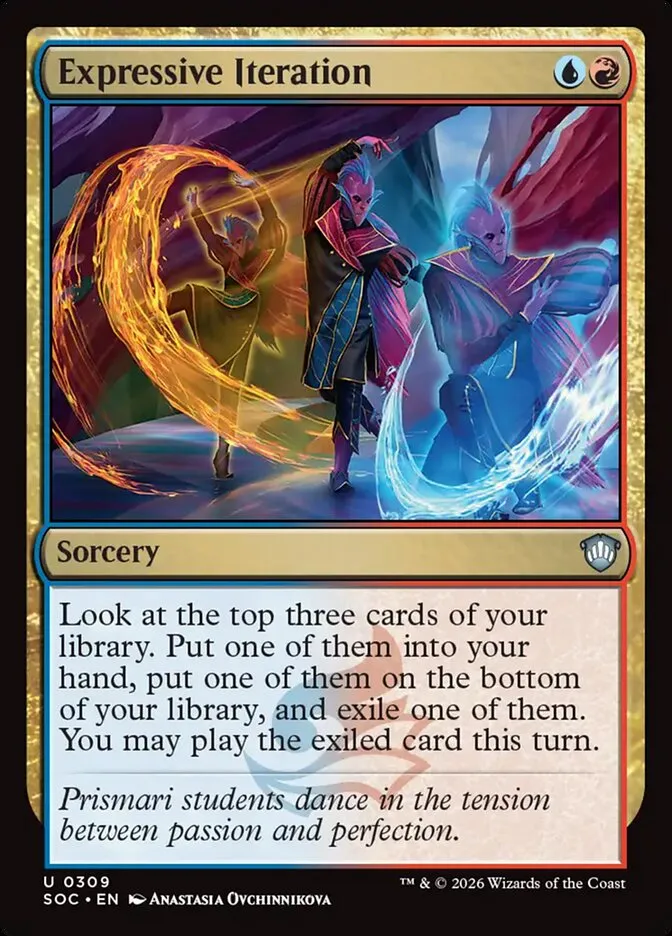 2026 Secrets of Strixhaven Commander Expressive Iteration uncommon #309 uncommon card image