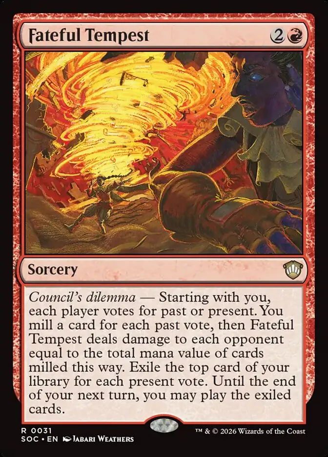 2026 Secrets of Strixhaven Commander Fateful Tempest rare #31 rare card image