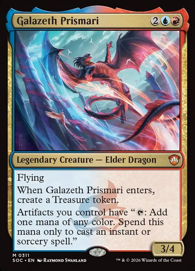 2026 Secrets of Strixhaven Commander Galazeth Prismari mythic #311 mythic card image