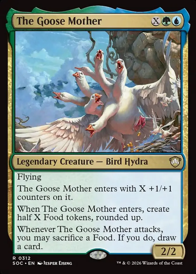 2026 Secrets of Strixhaven Commander The Goose Mother #312 rare card image