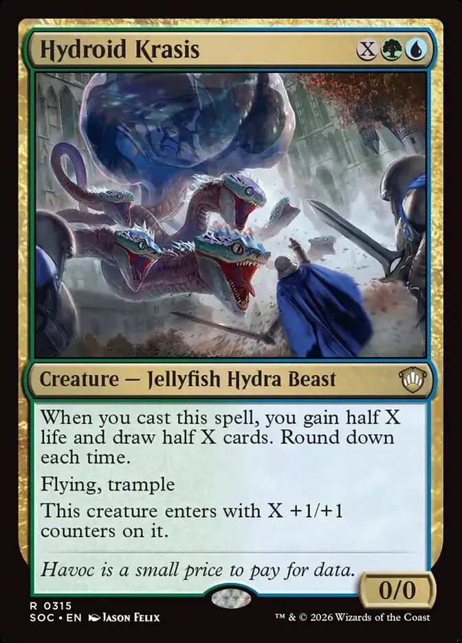 2026 Secrets of Strixhaven Commander Hydroid Krasis #315 rare card image