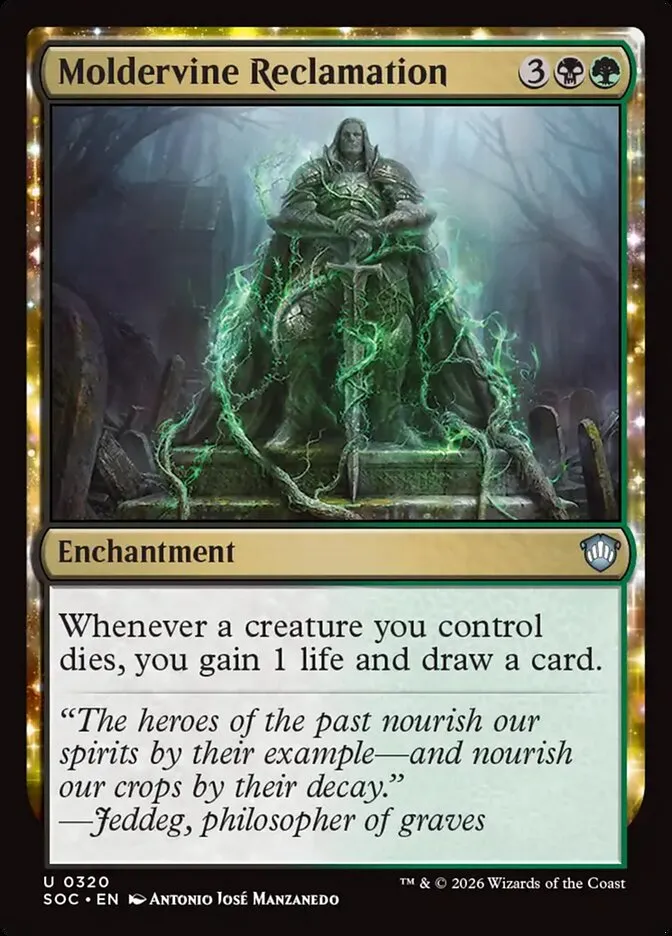 2026 Secrets of Strixhaven Commander Moldervine Reclamation uncommon #320 uncommon card image
