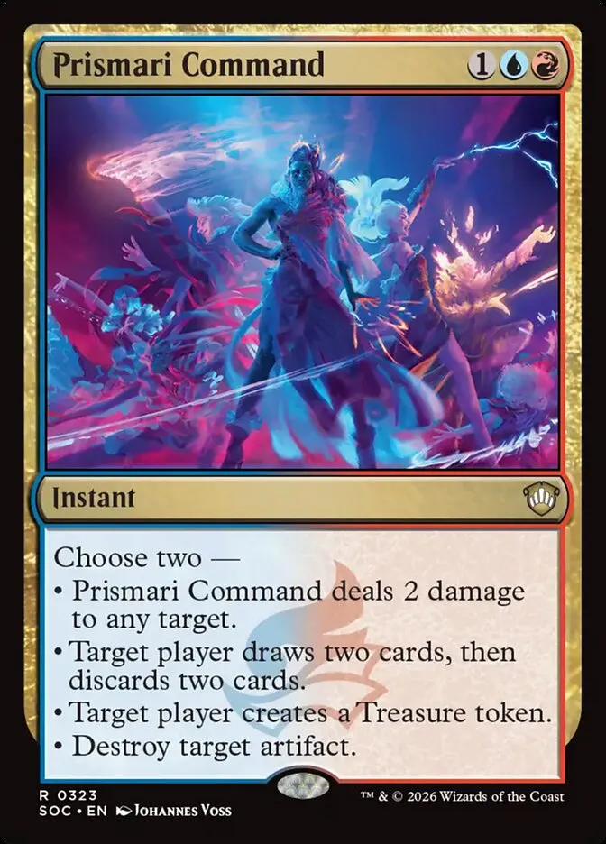 2026 Secrets of Strixhaven Commander Prismari Command #323 rare card image