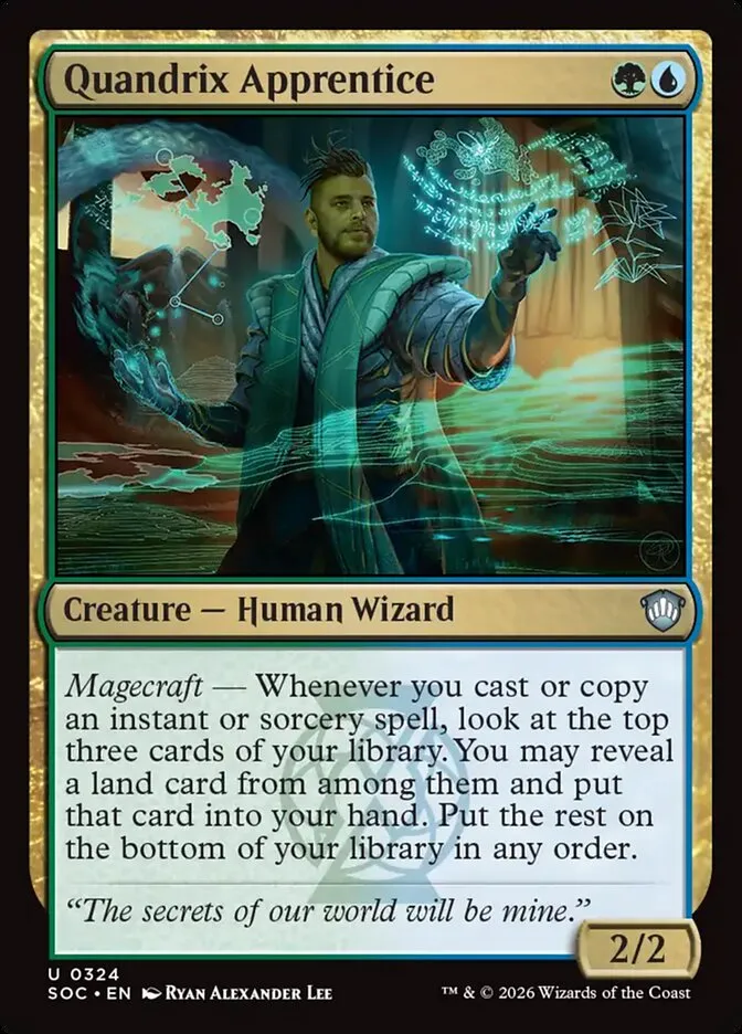 2026 Secrets of Strixhaven Commander Quandrix Apprentice uncommon #324 uncommon card image